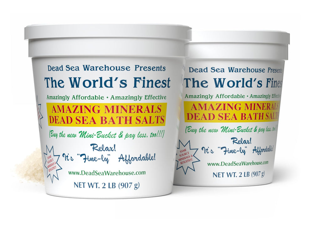 Dead Sea Warehouse unscented salts for soaking promote relaxation and muscle comfort.