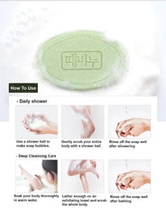 DEAD SKIN Noni + Mugwort Scrub Soap Bar warm-water cleansing session