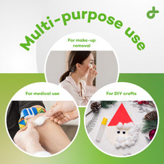 Dealmed cotton balls ideal for nail polish removal and precision craft projects.