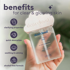 Peach Ceramides nourish skin with hydration in Dearcloud toner.