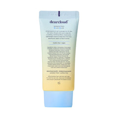 Close-up of Dearcloud Tone Blur Essence Sunscreen showing lightweight texture for daily wear.