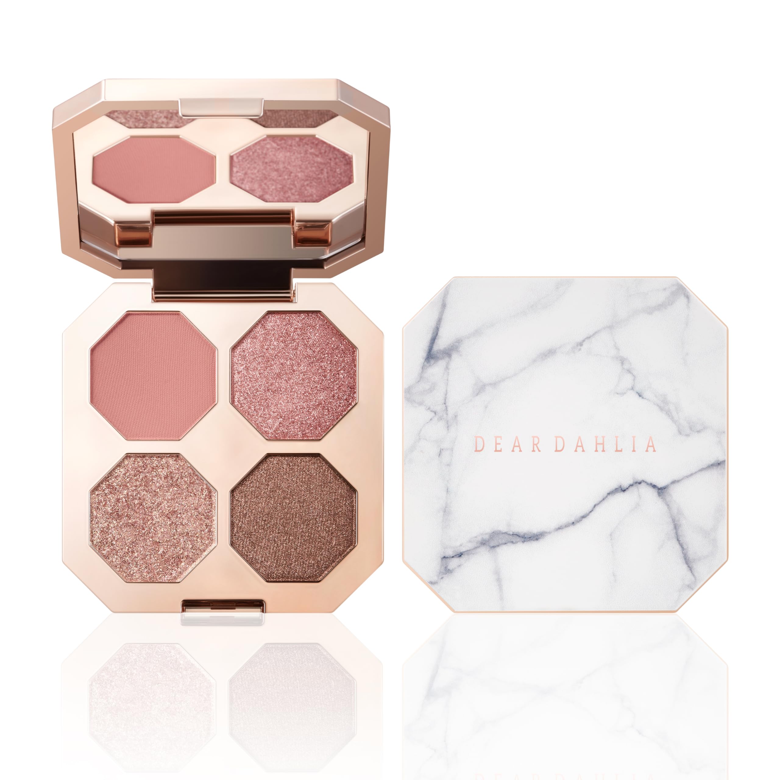 Dear Dahlia Dream Velvet Love Spell packaging closeup highlights luxurious marble design and premium presentation.