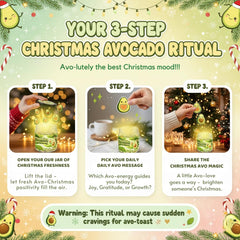 DEARMINE affirmation cards artwork showcases cheerful avocado imagery for mindful moments.
