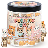 DEARMINE Positive Cat Jar with 60 affirmations for daily motivation and calm.