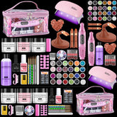 Deciniee nail kit makeup bag with glitter powder for organized nail art sessions