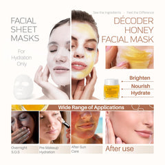 Applying Decoder Honey Cleansing Jelly mask for even tone and glow