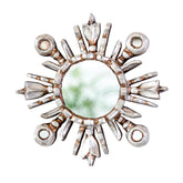 DecorContreras sunburst mirror 6in on a bright wall for chic wall decor.