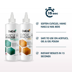 DeEnti application closeup cuticle softener shows gentle, even coating.