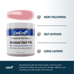 DeEnti dark pink swatch demonstrates durable, long-lasting results for extensions