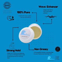 Deep Dish Wave Pomade strong-hold application aids brush down for crisp waves.