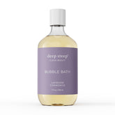 Deep Steep Bubble Bath Lavender Chamomile bottle for a soothing, spa-like soak.
