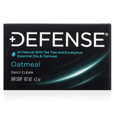 Defense Soap oatmeal bar soap texture closeup shows natural exfoliation for clean pores.