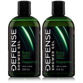 Defense Soap Peppermint Tea Tree Body Wash bottle front view for athletes