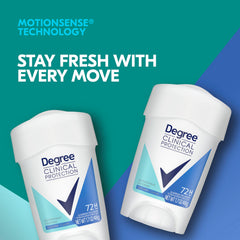 Degree 72-hour protection supports ongoing freshness throughout the day