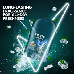 Degree MotionSense activated Cool Rush for responsive freshness during activities.