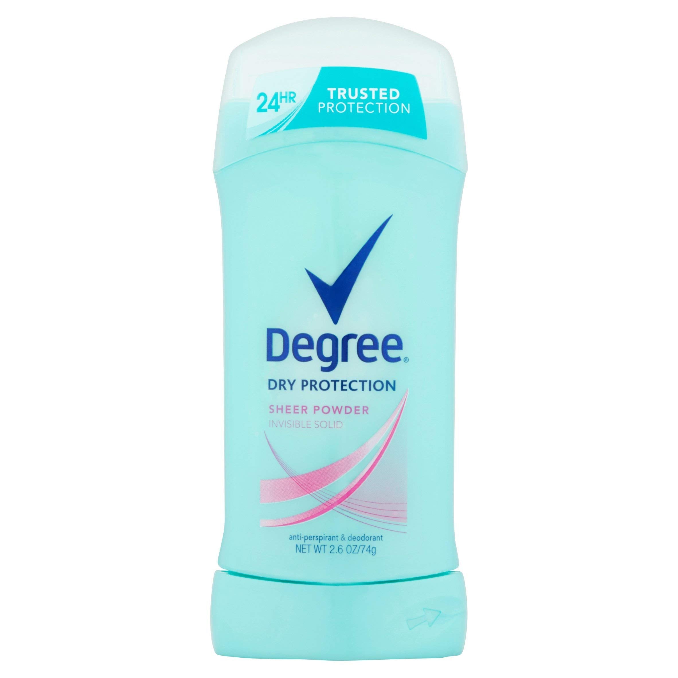 Degree Sheer Powder Antiperspirant Stick offers all-day odor and sweat protection for everyday wear.