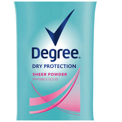 Degree Sheer Powder deodorant stick during application for long-lasting underarm protection.