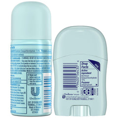 Degree travel mini spray close-up showing compact packaging