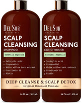 DEL SUR scalp cleansing shampoo bottle shows oil-control cleansing for a refreshed scalp
