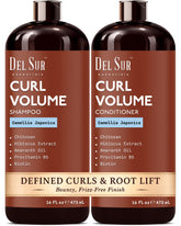 DEL SUR Shampoing boucles en flacon, nettoyage léger pour boucles définies
