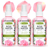 De La Cruz Pure Rose Water bundle pack with 3 bottles for versatile hydration.