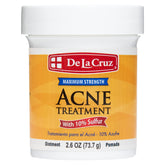 De La Cruz 10% sulfur ointment bottle for clear skin and target spot treatment.