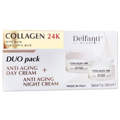 Delfanti Milano Collagen 24K duo pack front view for premium anti-aging routine