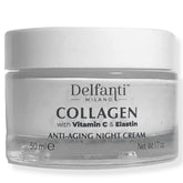 Delfanti-Milano COLLAGEN jar closeup showing nourishing formula for radiant skin