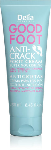 Delia Good Foot Anti-Crack Cream bottle for daily foot care and hydration.