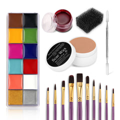 DELISOUL SFX kit 12-color palette with vibrant paints for bold cosplay looks.