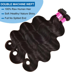 Delizzly Brazilian virgin hair bundle 30-inch long waves for full look.
