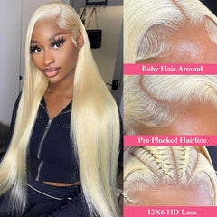 Deloni Brazilian virgin hair 613 blonde wig with full, soft texture