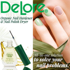Close-up of Delore Nails drying action speeds polish setting.