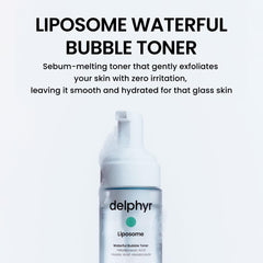 Delphyr Hydrating Foaming Toner foam application demonstrates quick absorption and a non-sticky finish