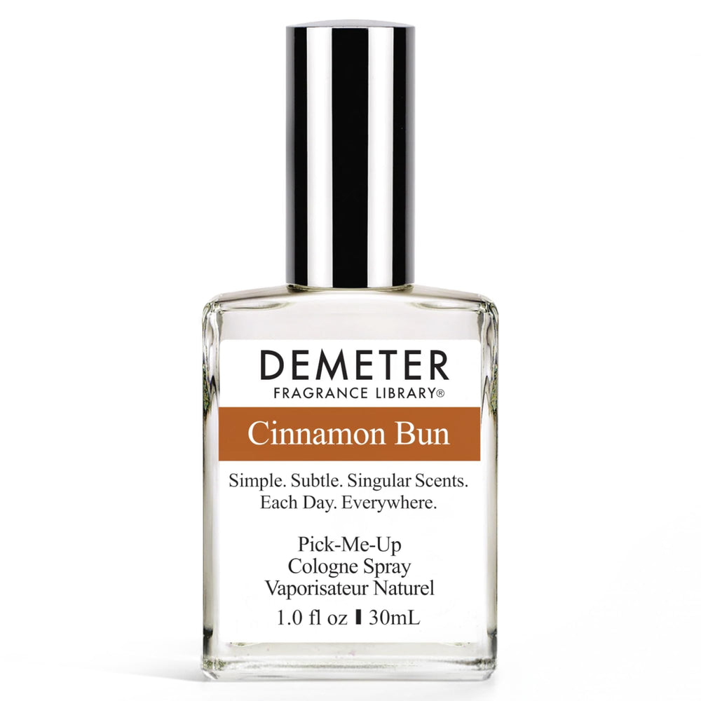 Demeter Cinnamon Bun 1oz bottle front view, inviting aroma for daily wear.