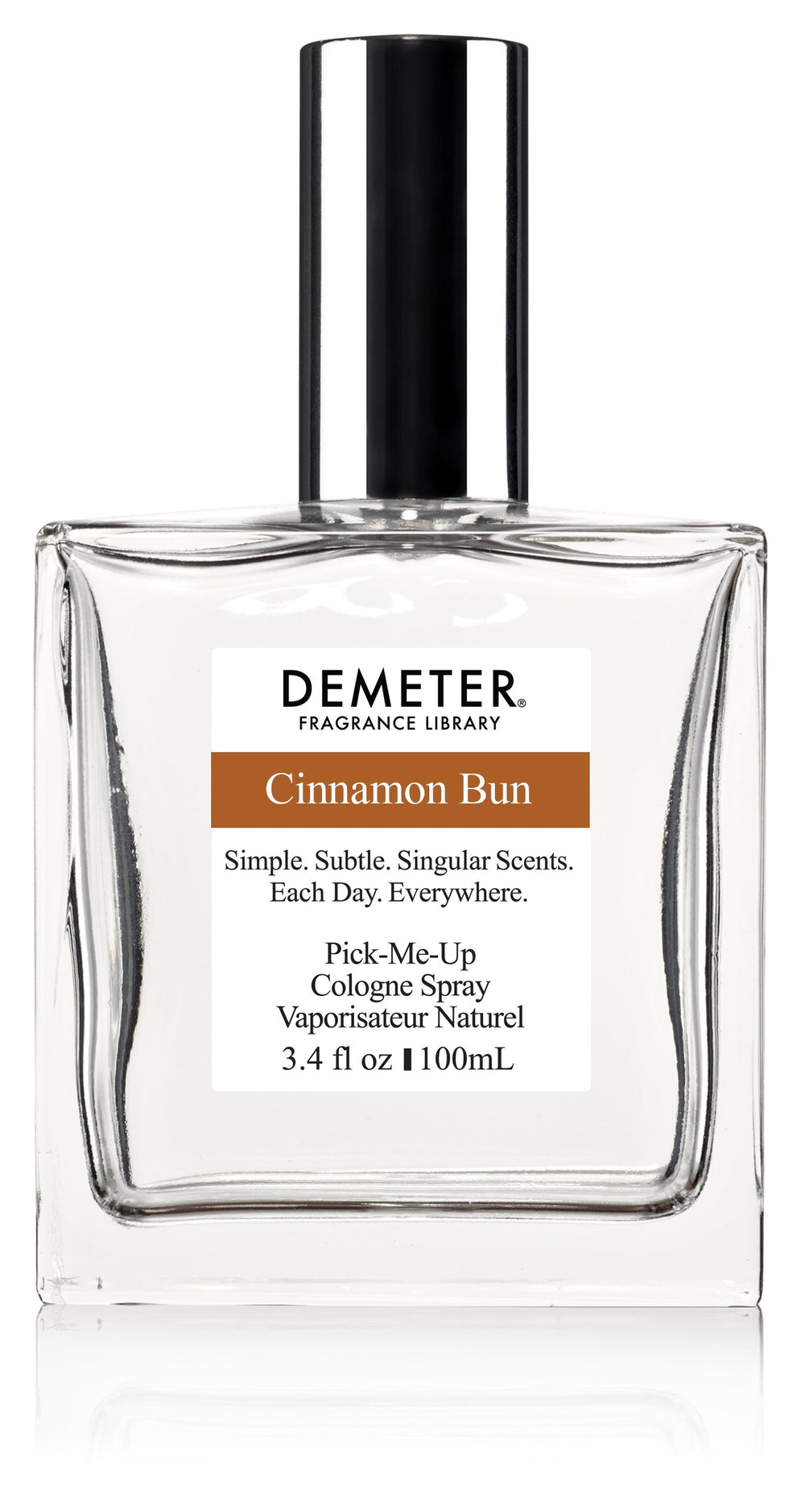 Demeter Cinnamon Bun cologne bottle pour, a warm, comforting scent suitable for daily wear