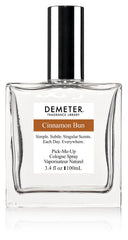 Demeter Cinnamon Bun cologne bottle pour, a warm, comforting scent suitable for daily wear