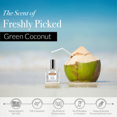 DEMETER Coconut Fragrance Library label close-up reveals clean formulation.