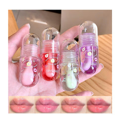 DENESTUP lip gloss oil set peach flavor for a fruity, hydrating lip boost.