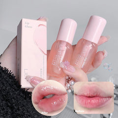 DENESTUP mint-flavor lip oil close-up highlighting hydrating texture