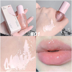 DENESTUP transparent lipgloss on lips with glossy finish