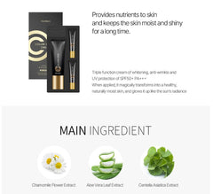 Deoproce CC Cream glow finish close-up highlights radiant, hydrated skin.