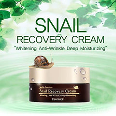 Deoproce Snail mucin texture swirl demonstrating lightweight absorption