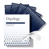 Depology Deepcare+ serum-infused micro-dart patch over the eye area for hydration.