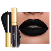 Depuplum DM23 Black Storm lipstick application swatch for bold, long-lasting color.
