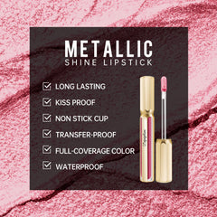 Depuplum lipstick tube luxury packaging shows premium metal case and metallic sheen