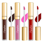 Depuplum DM15 dark brown matte lipstick swatch for rich color and longevity.