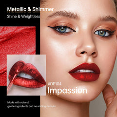Depuplum waterproof lip gloss forms a protective film during meals.