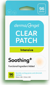 DERMA ANGEL patch on face for discreet redness reduction