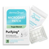 DERMA ANGEL microdart patches for deep blemishes offer targeted care in an 18-pack.